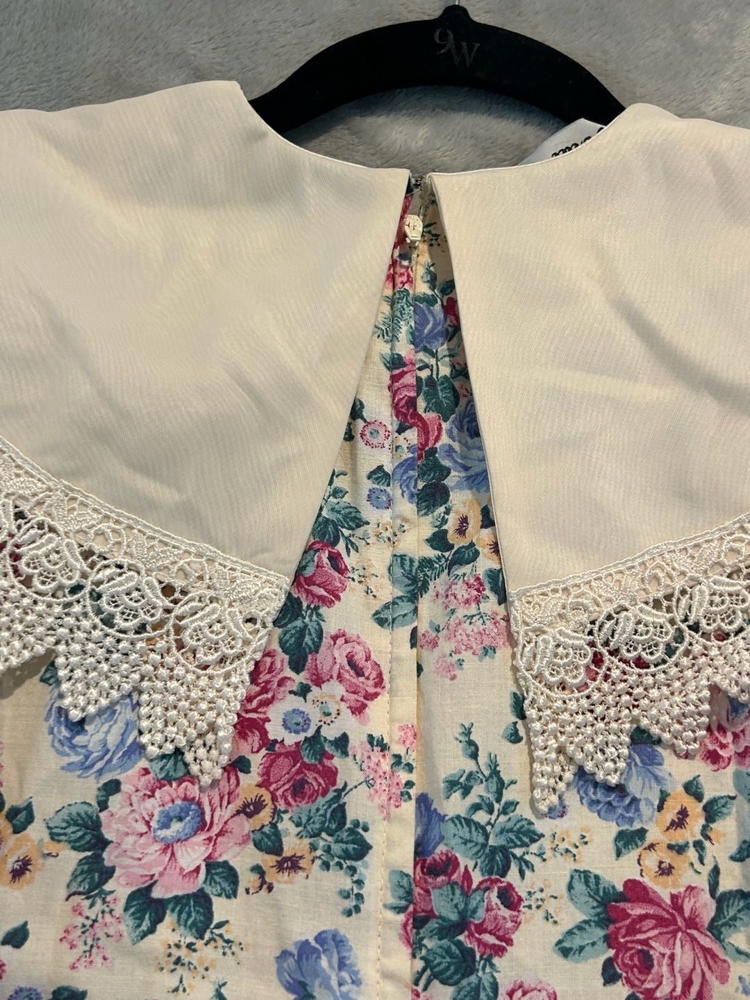 Gerat Girls Dress Size 12 Floral Lace Collar Vintage 9