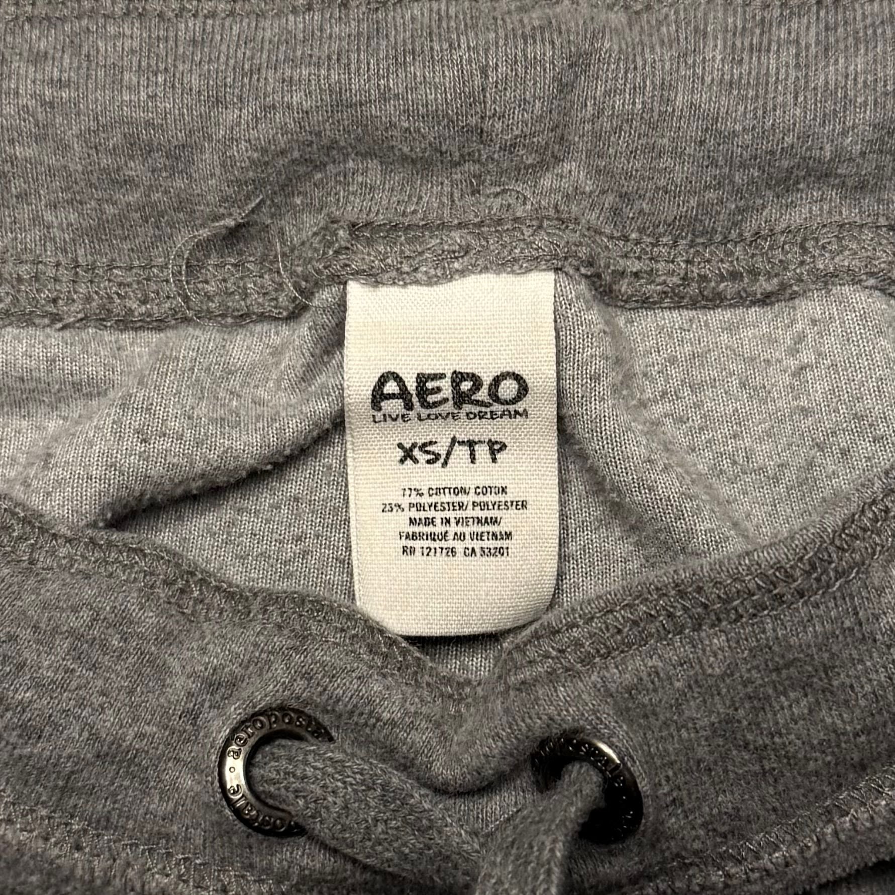 Aeropostale Aero Est. 87 Gray Velour Lounge Sweatpants XS Y2K Style 4