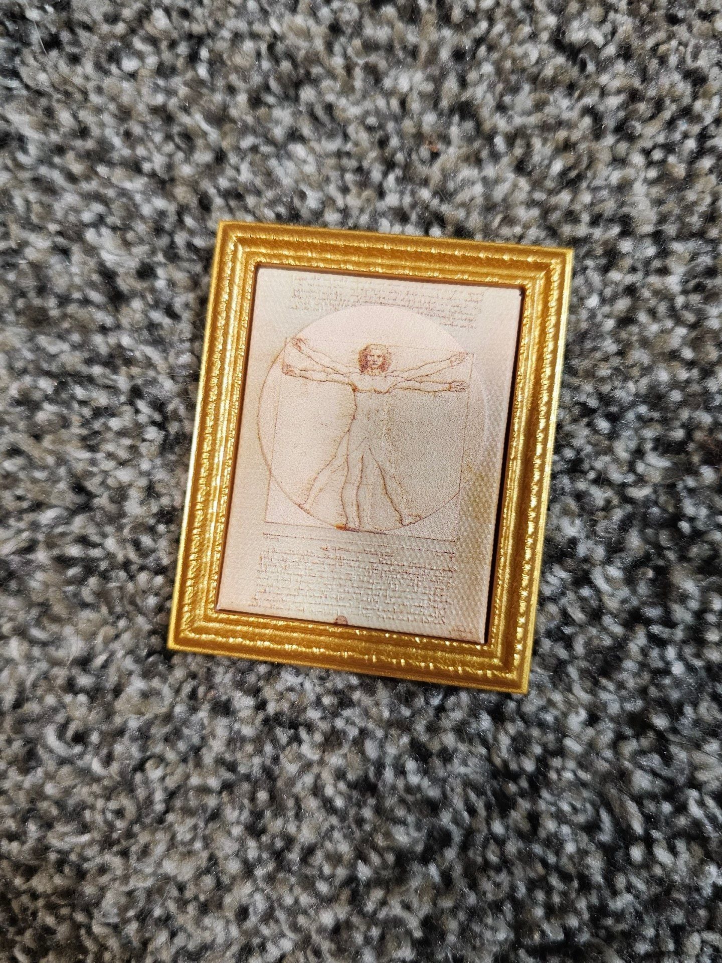 Mini Brands Leonardo Da Vinci Vitruvian Man Gold Frame 1