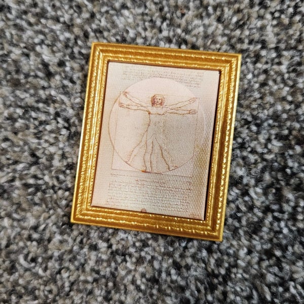 Mini Brands Leonardo Da Vinci Vitruvian Man Gold Frame