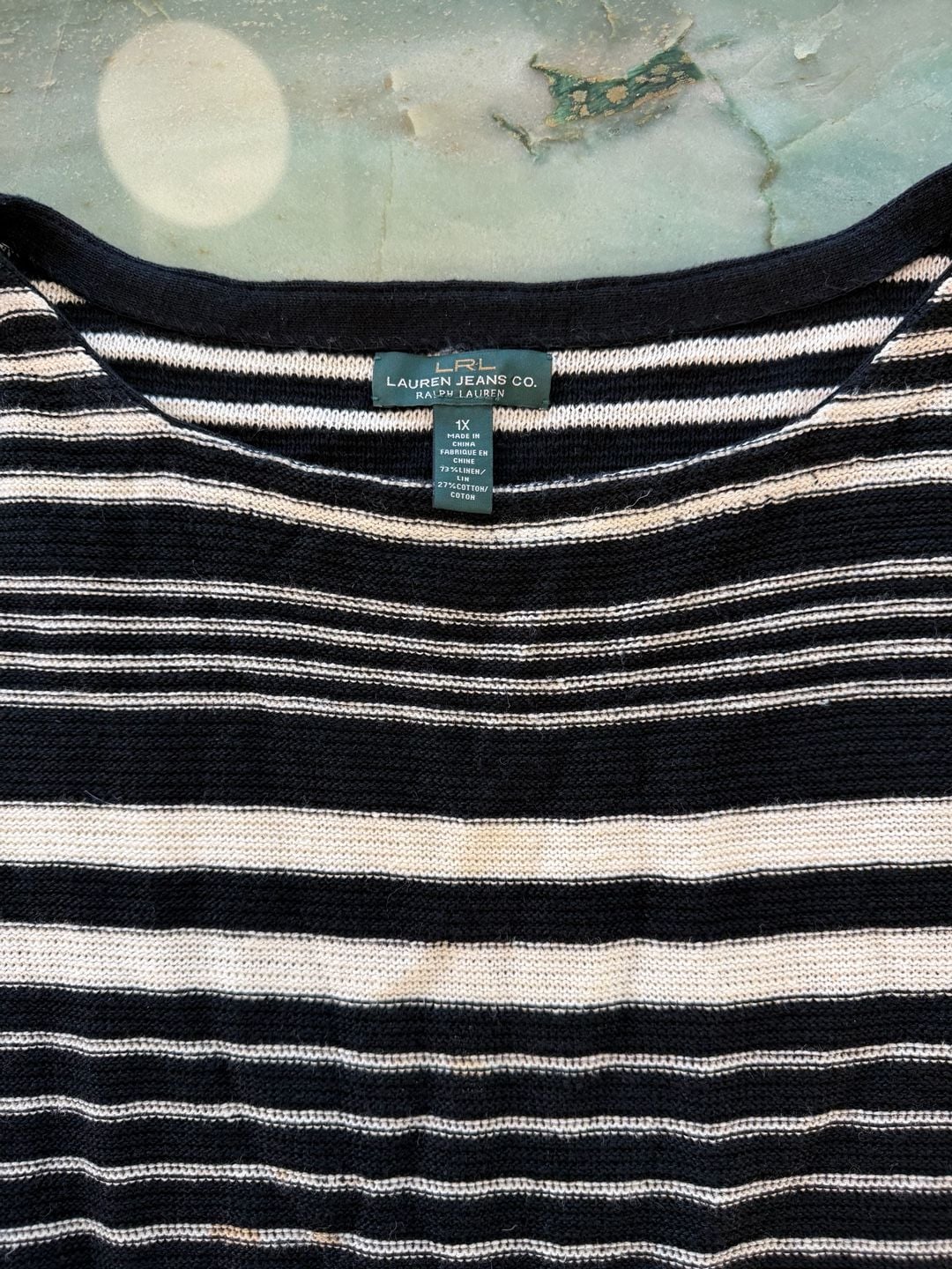 Lauren Jeans Co. Ralph Lauren Striped Sweater Size M Black White 3