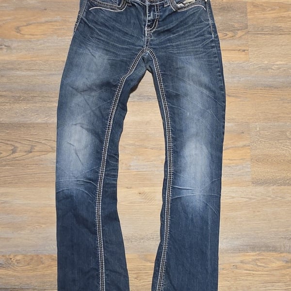 Rock Revival look alike Dark Wash Embroidered Jeans