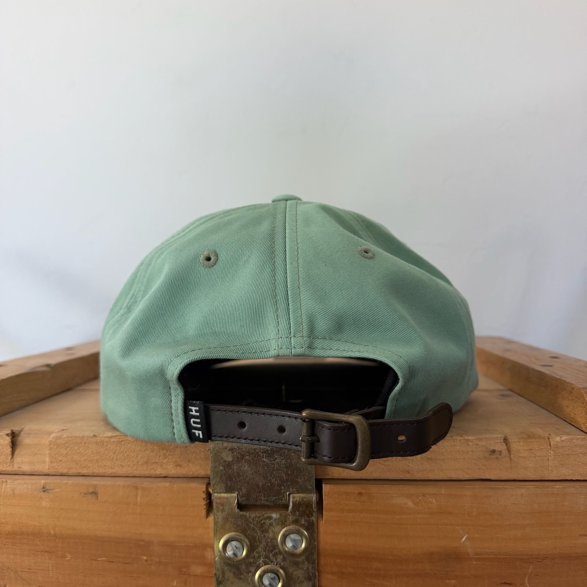 Rare HUF Mint Green Leather Toggle Hat - OSFM 2