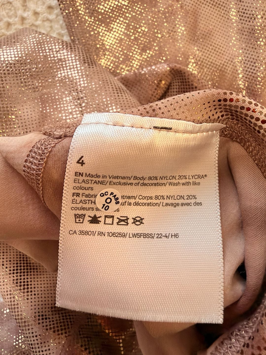 RARE Lululemon Align HR Pant 25" Shine Diamond Dye Cacao Gold Foil - Size 4 (LW5FBSS) 6