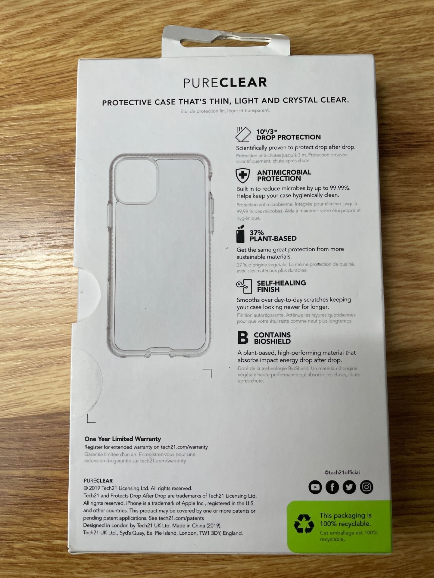 Tech21 Pure Clear Phone Case For IPhone 11 Pro 3