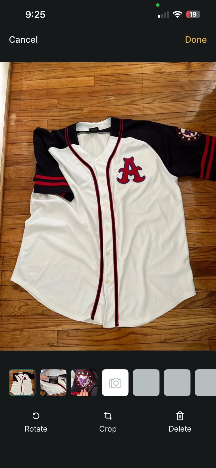 Merip Athletic American Collection Atlanta Braves Jersey 2XL White Black Red 2
