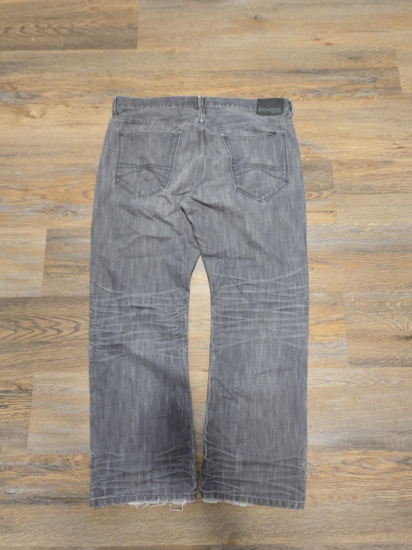 Y2K Express Jeans Baggy Bootcut Gray Denim 36 2