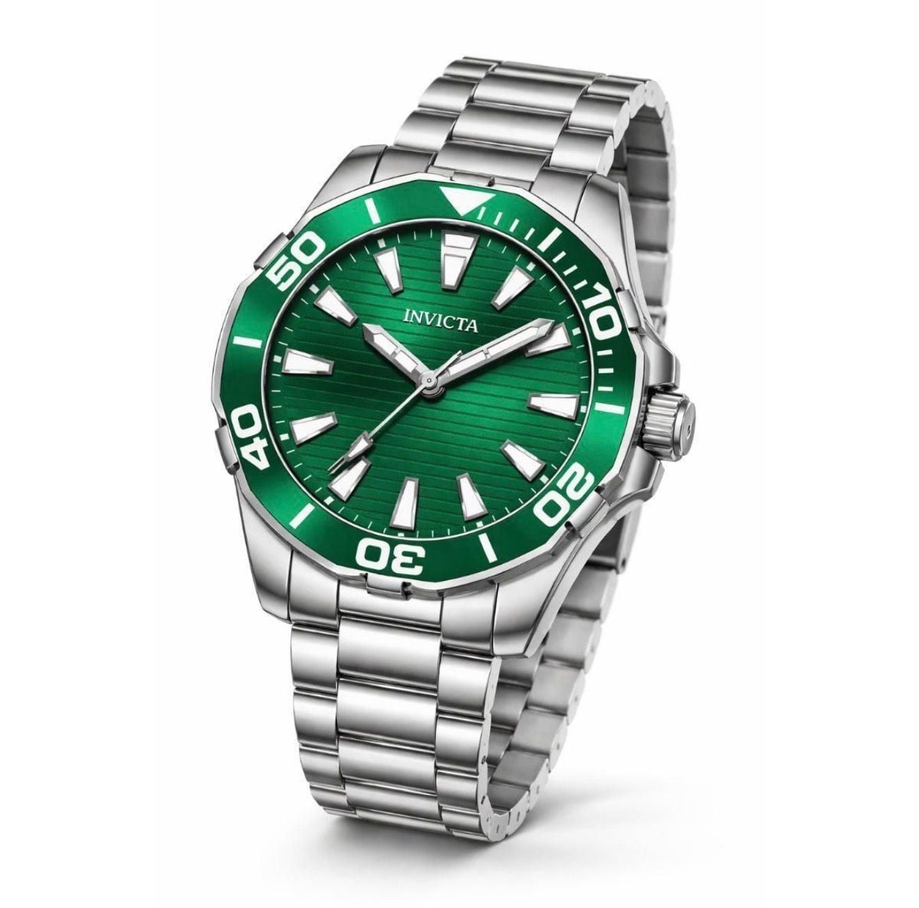 Invicta Diver Meridian Men's Watch 46mm Steel Green Dial 3