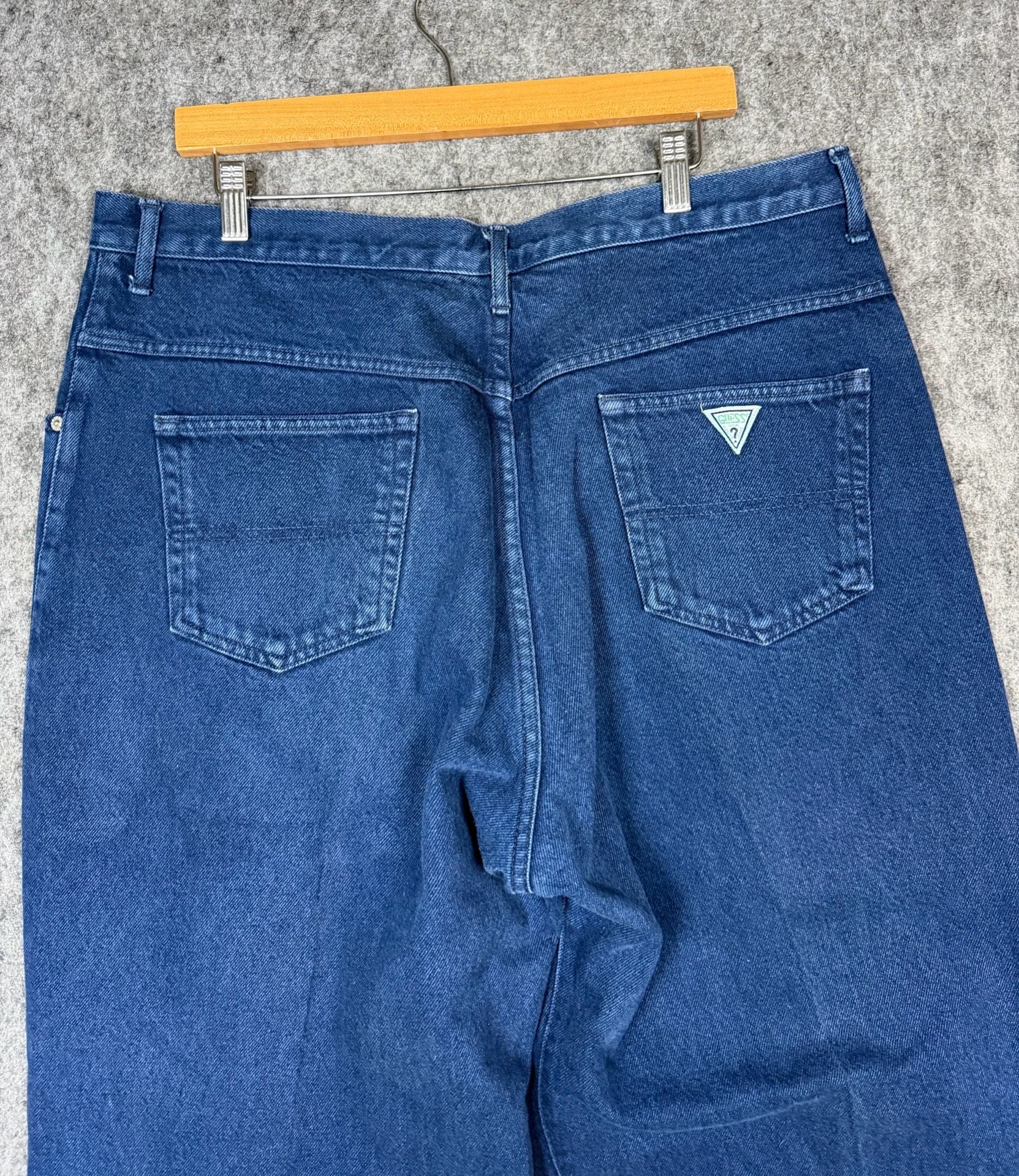 Georges Marciano Vintage 90s Navy Blue Denim Jeans Size 40 9