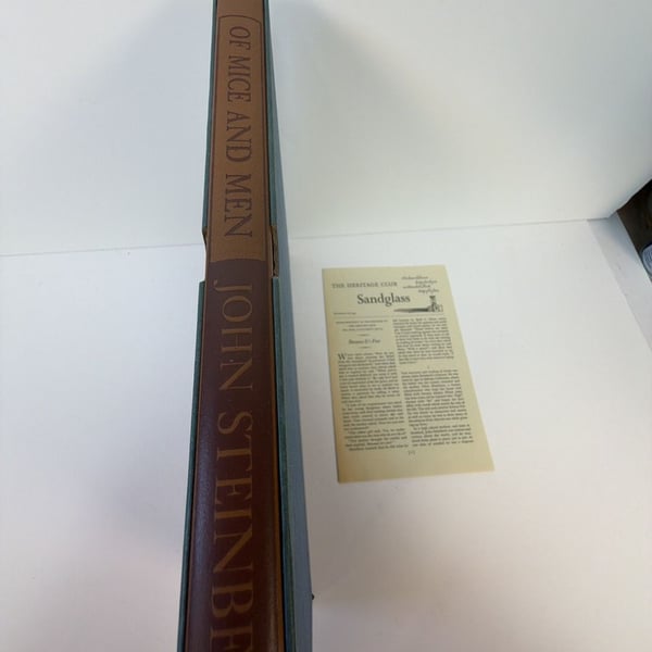 Of Mice and Men by John Steinbeck The Heritage Press 1970 Hardcover Book