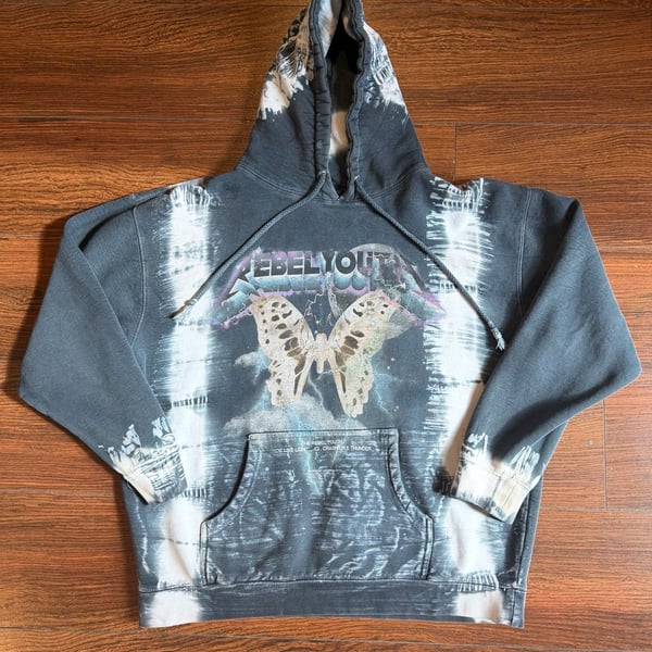 Civil Regime Rebel Youth Hoodie L Black Tie Dye