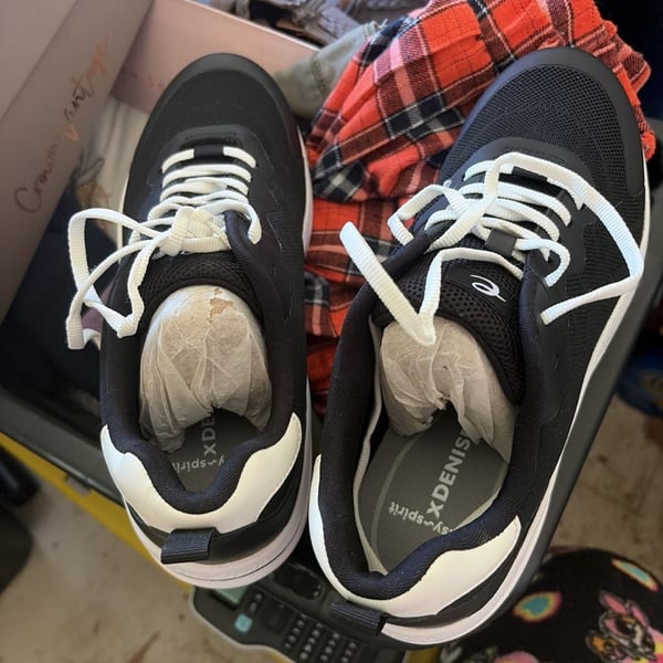 Easy Spirit X Denise Austin Black White Casual Sneakers Size 10M