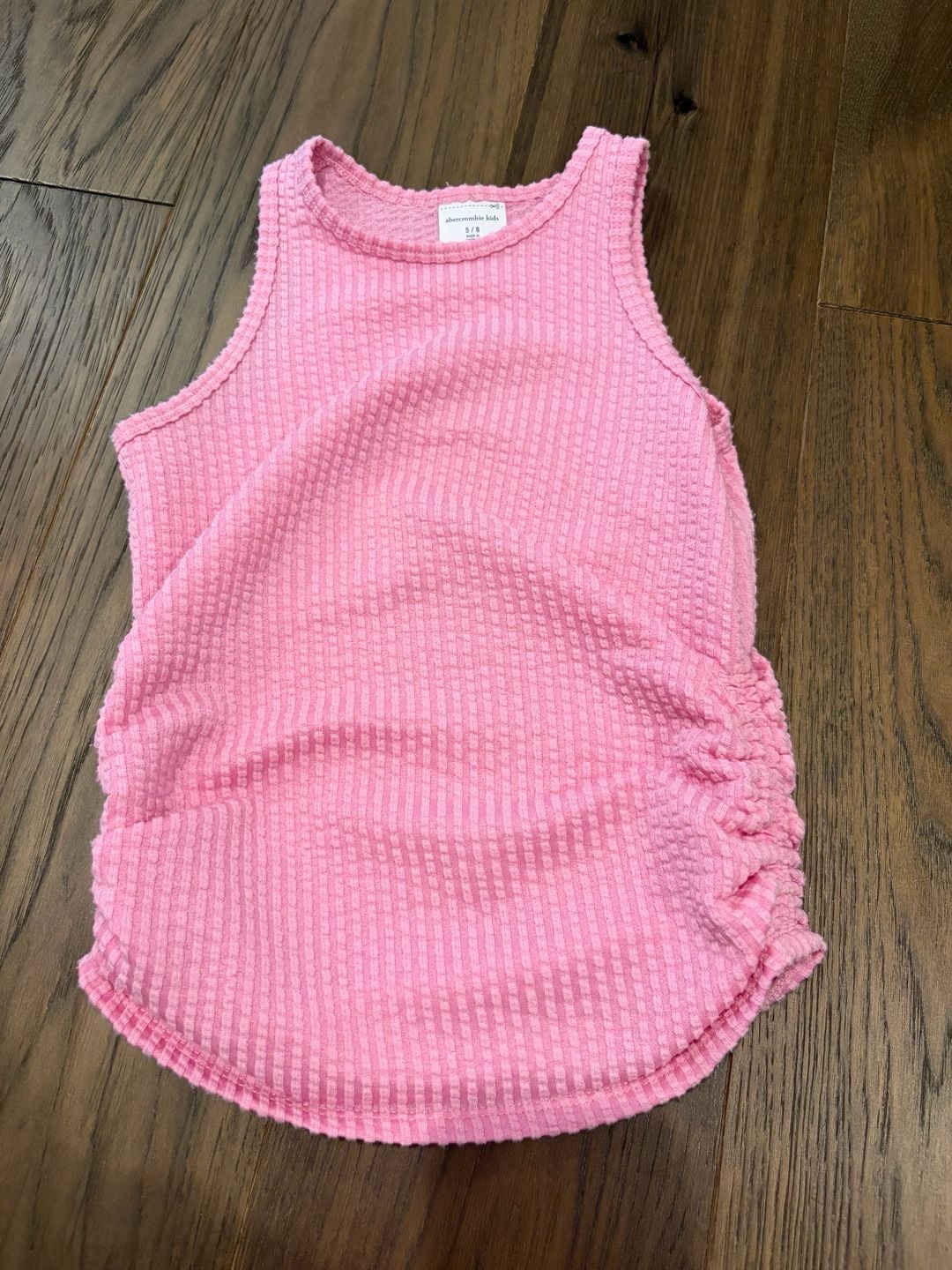 Abercrombie Kids Pink Waffle Knit Tank Top Size 5/6 2