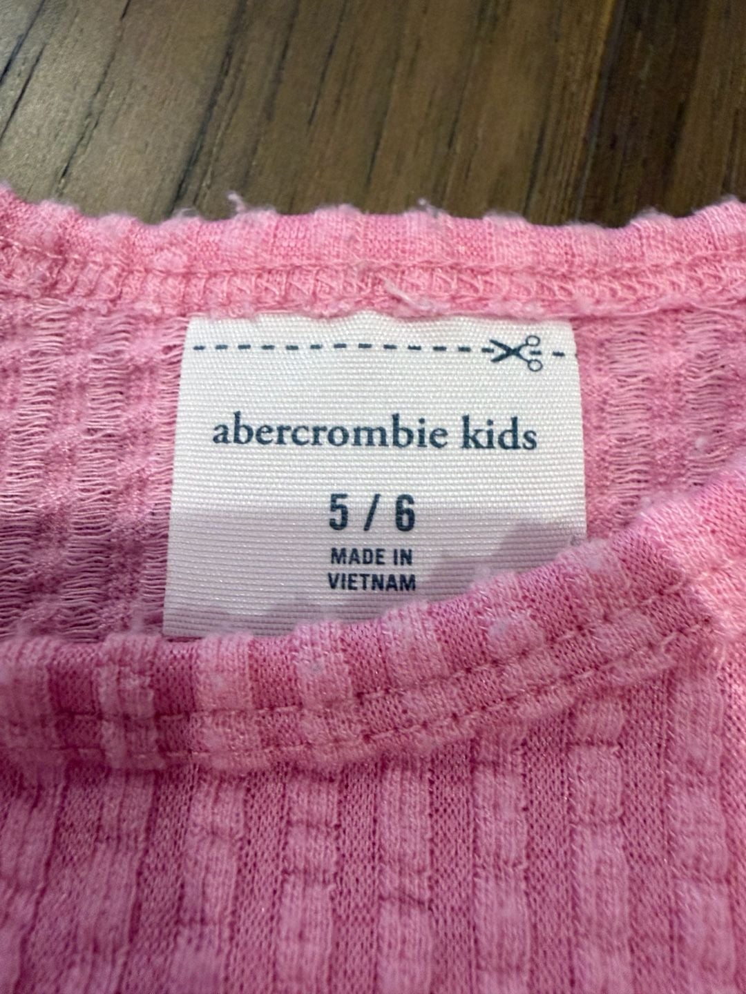 Abercrombie Kids Pink Waffle Knit Tank Top Size 5/6 3