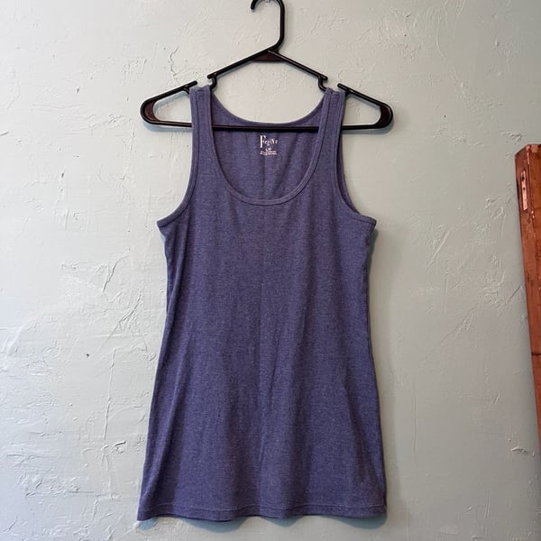 Felina Navy Blue Ribbed Tank Top Size L