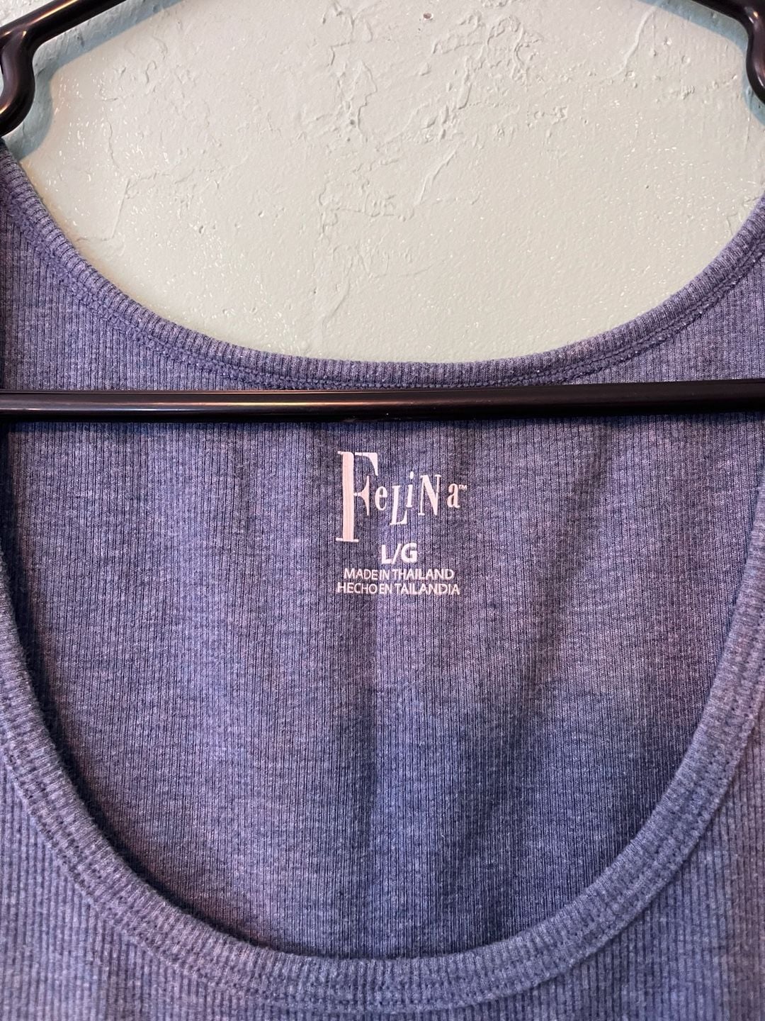 Felina Navy Blue Ribbed Tank Top Size L 3
