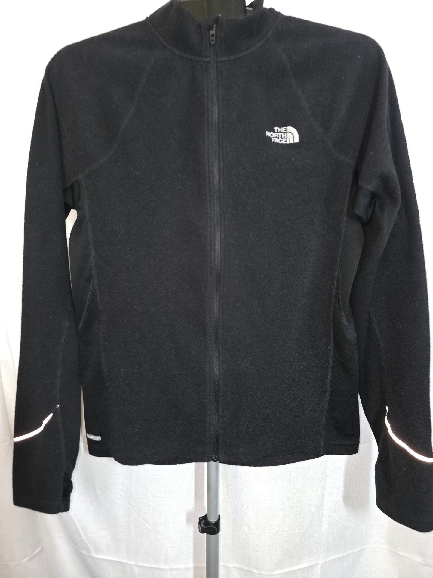 The North Face Black Fleece Jacket Full Zip Reflective 2