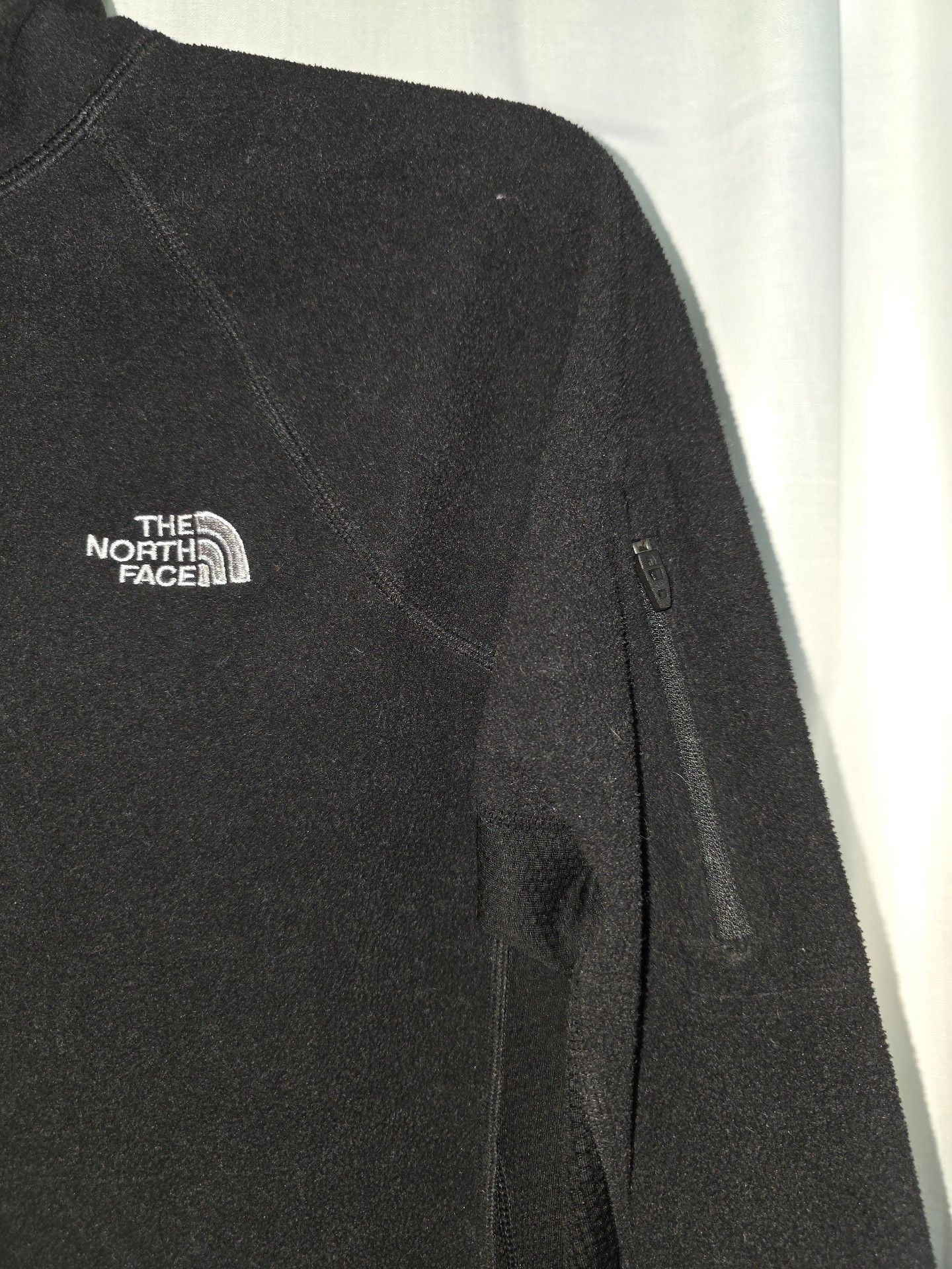 The North Face Black Fleece Jacket Full Zip Reflective 3