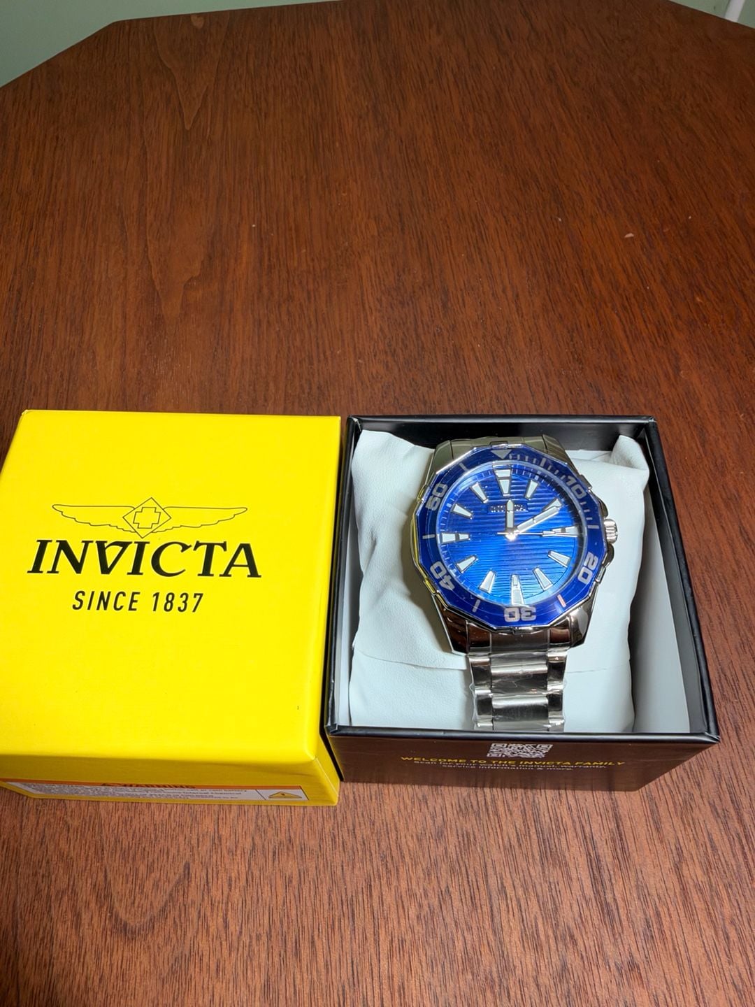 Invicta Diver Meridian Men's Watch 46mm Steel with Blue Bezel 2