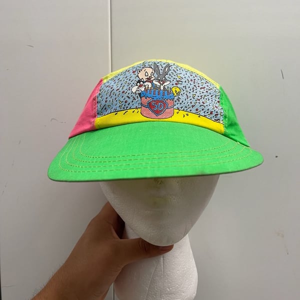 90’s Looney Tunes Bugs Bunny 50th Birthday 5 Panel Hat Cap