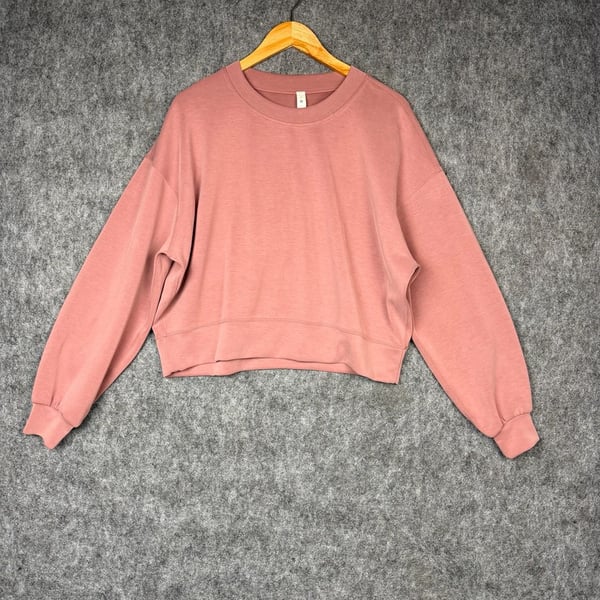 Lululemon Softstreme Perfectly Oversized Cropped Crew Sweatshirt Size 8 Pink
