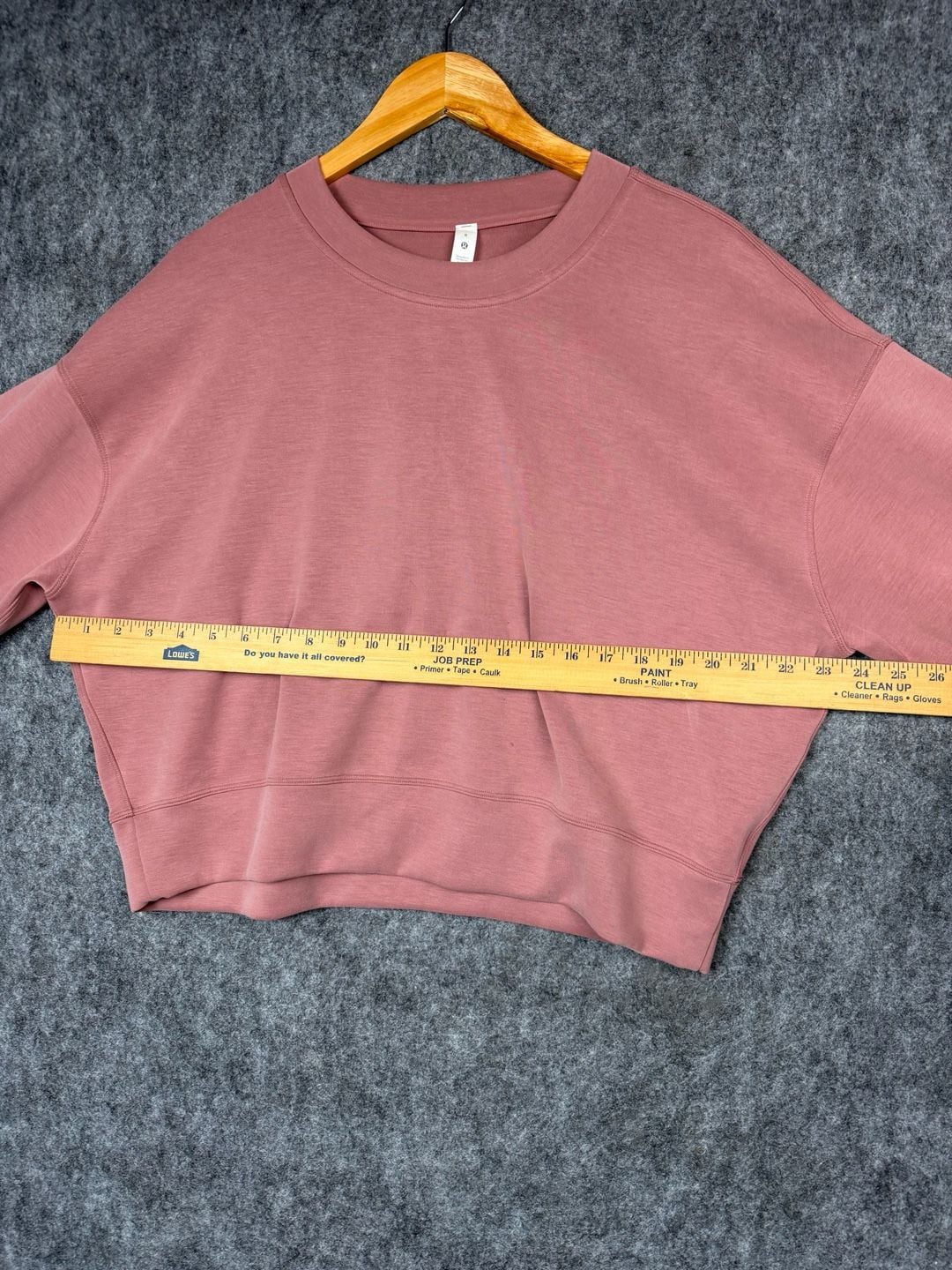 Lululemon Softstreme Perfectly Oversized Cropped Crew Sweatshirt Size 8 Pink 7