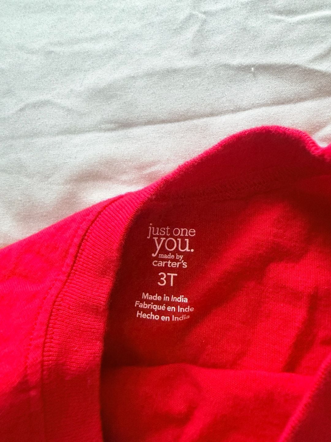 Just One You Made By Carter's Free Hugs Dinosaur Long Sleeve Tee Size 3T Red 3