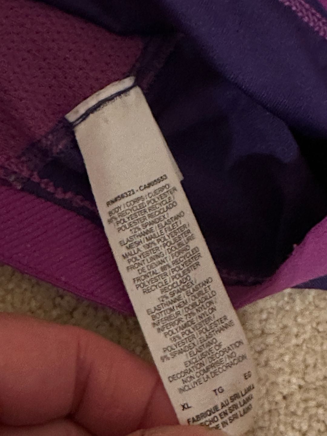 Nike Pro Dri-Fit Sports Bra Size XL Purple Racerback 7