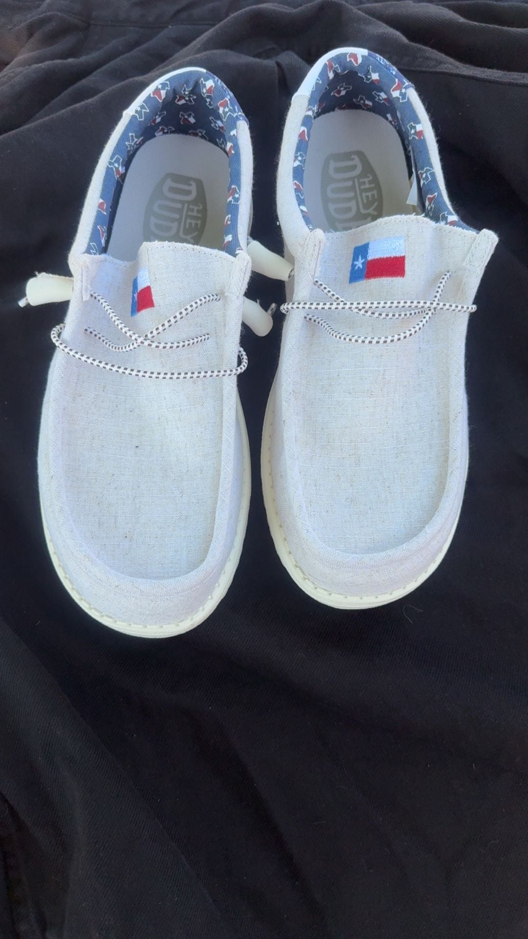 Hey Dude Wally Americana Off White Canvas Shoes 2