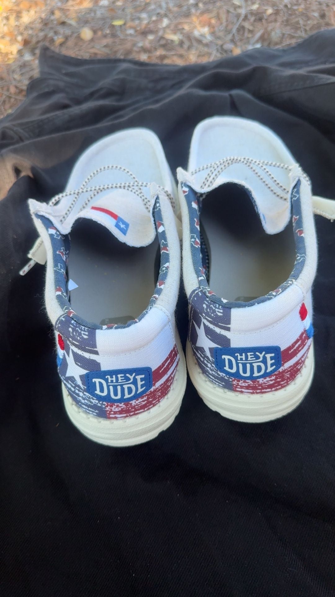 Hey Dude Wally Americana Off White Canvas Shoes 4
