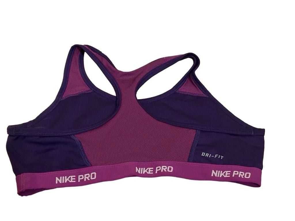 Nike Pro Dri-Fit Sports Bra Size XL Purple Racerback 8