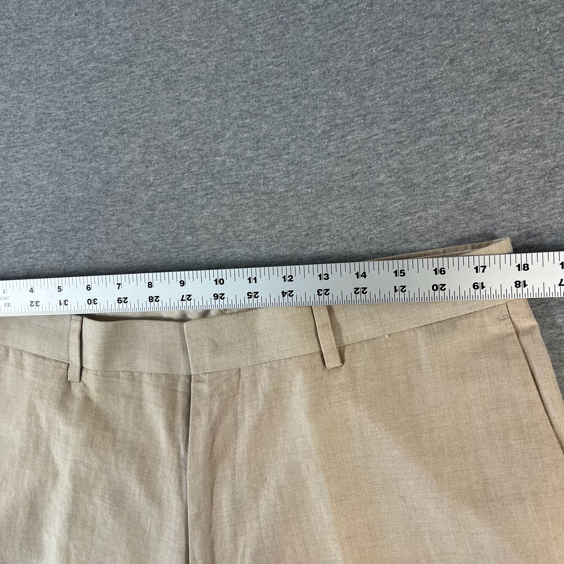 Cubavera Beige Linen Casual Trousers/Pants Men’s 35x31 3