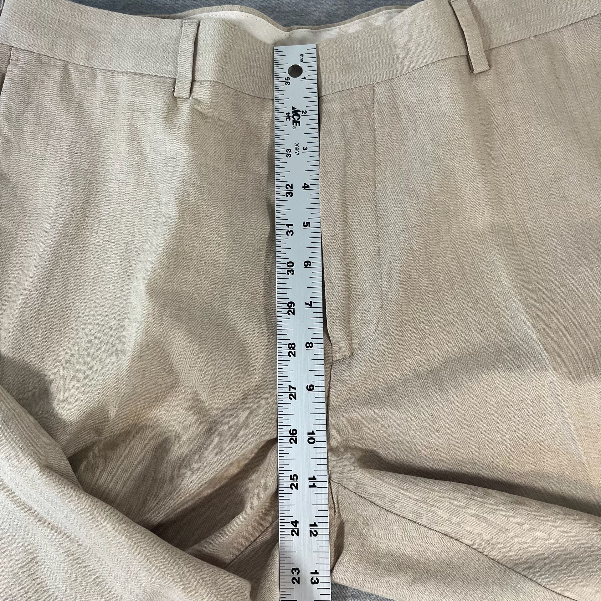 Cubavera Beige Linen Casual Trousers/Pants Men’s 35x31 5