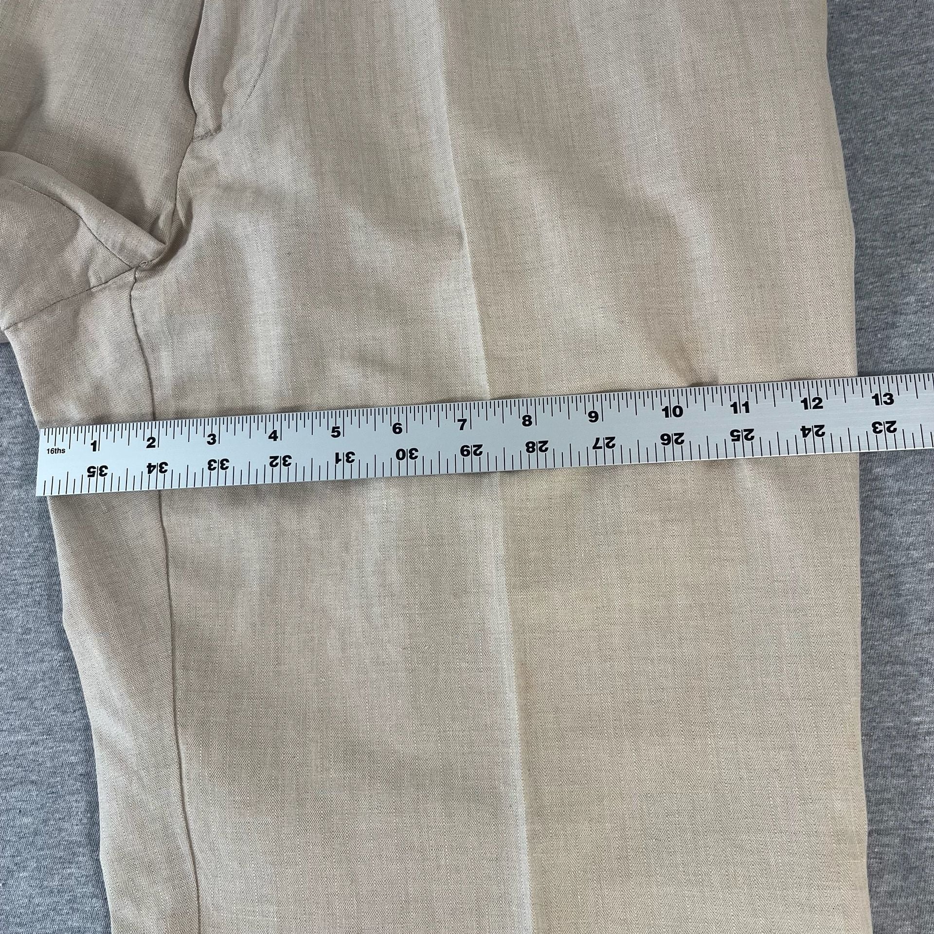 Cubavera Beige Linen Casual Trousers/Pants Men’s 35x31 6