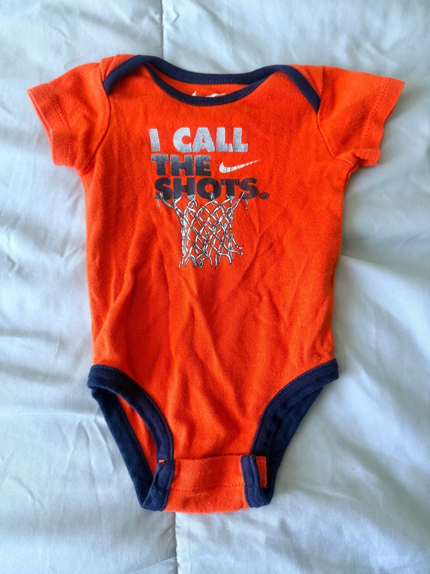 Nike I Call The Shots Orange Baby One Piece 3/6M 1