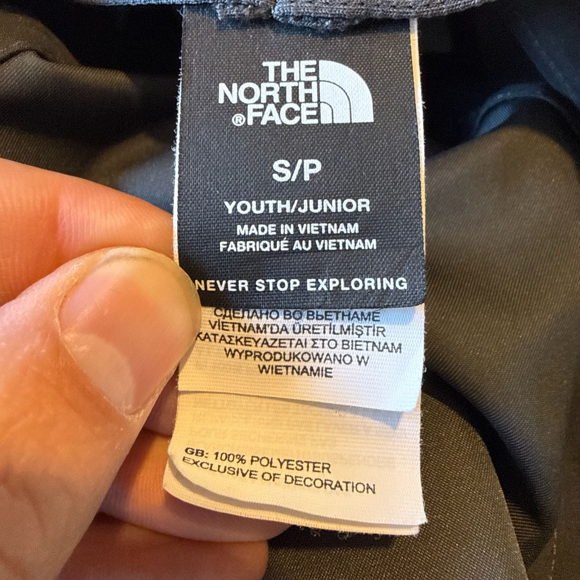 The North Face Youth Class V Brimmer Hat Size S Gray Sun Bucket Hiking Cap Kids 3