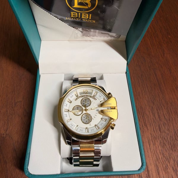 BIBI Luxury Watch Two-Tone Gold and Silver Chronograph