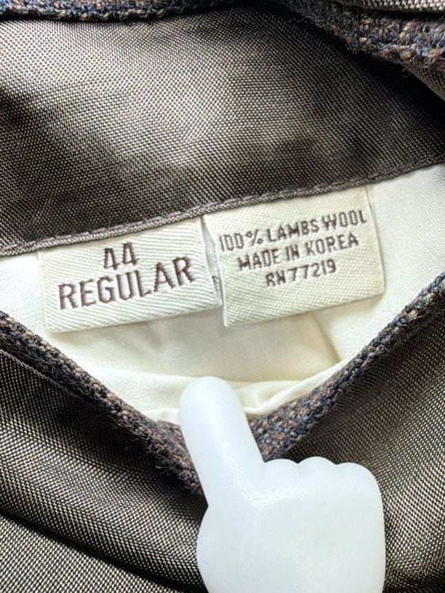 Pronto Uomo Men’s 44R 100% Lambswool Brown Blazer Sport Coat Old Money Preppy 8
