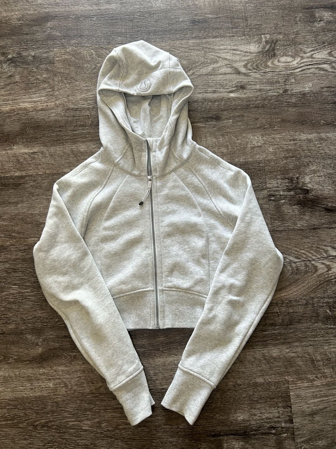 Lululemon Scuba Oversized Full-Zip Hoodie Size 8 Heathered Light Grey 2
