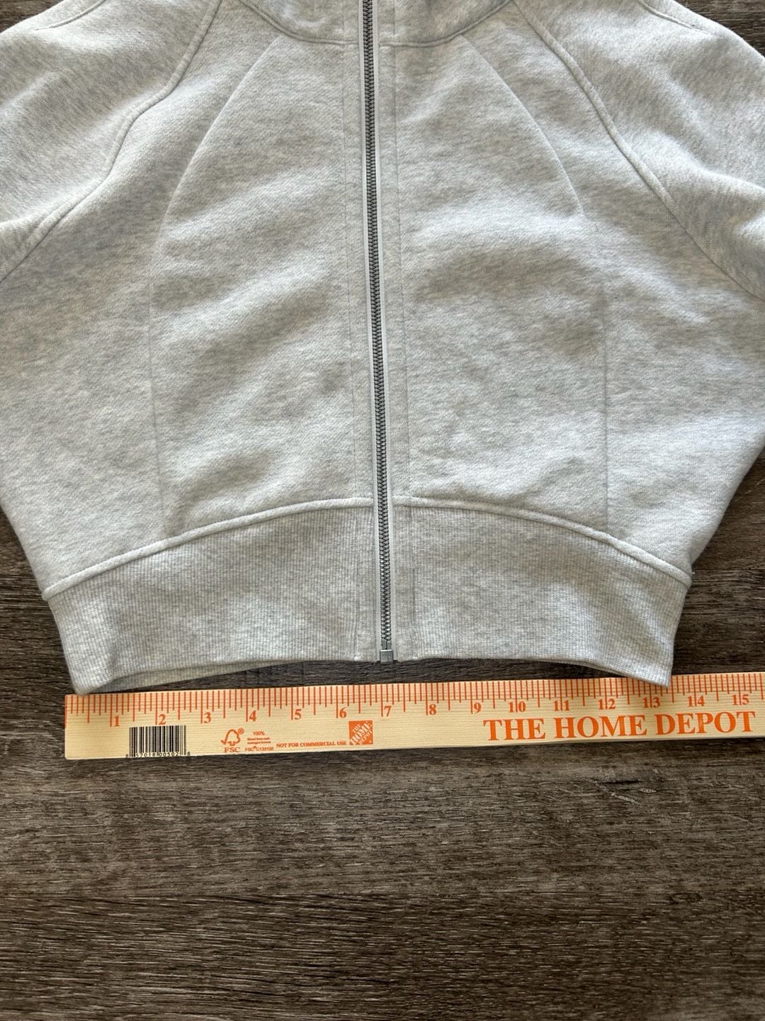 Lululemon Scuba Oversized Full-Zip Hoodie Size 8 Heathered Light Grey 6