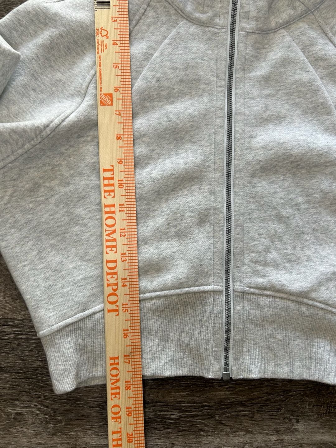 Lululemon Scuba Oversized Full-Zip Hoodie Size 8 Heathered Light Grey 7