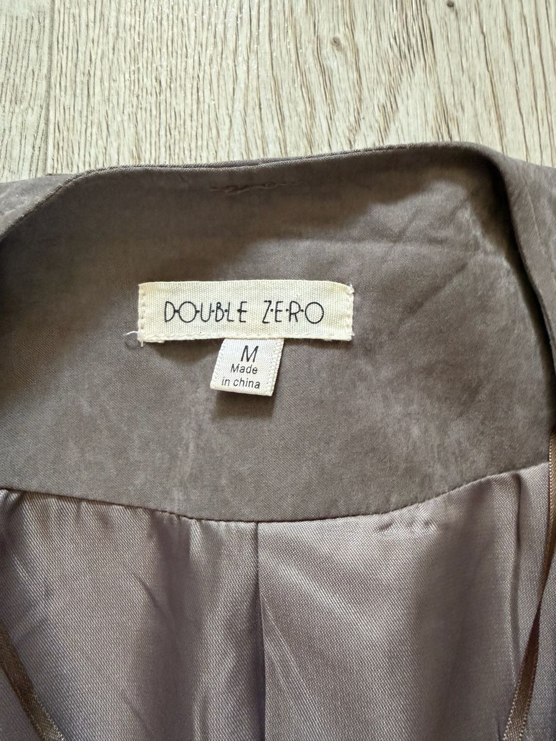 Double Zero Faux Suede Open Front Drape Jacket 4