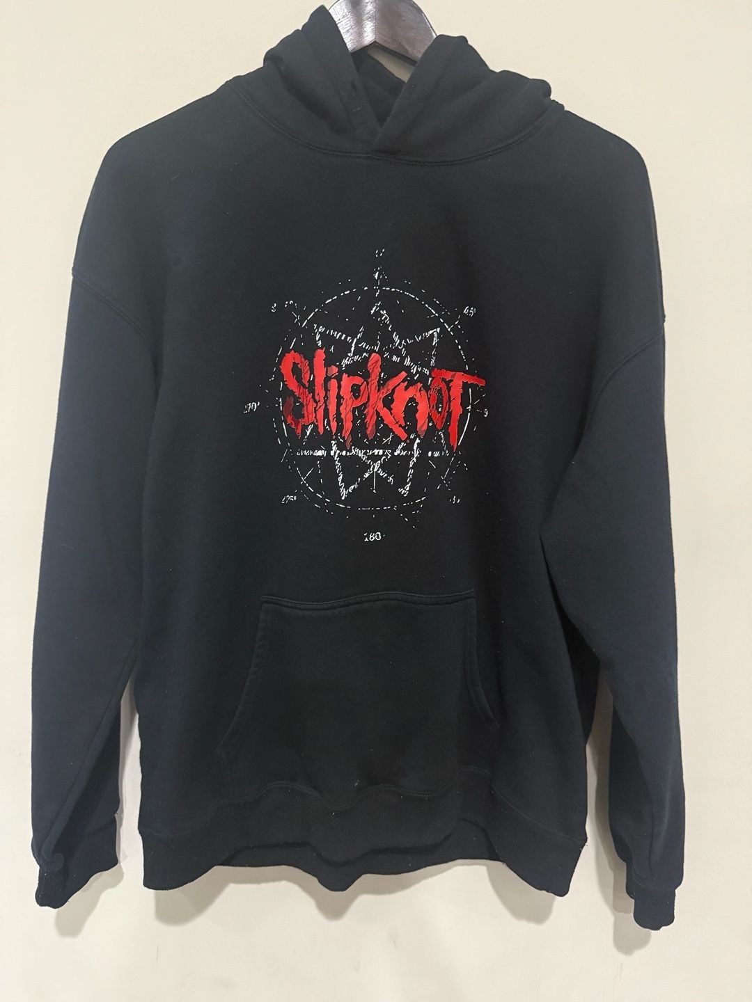 Slipknot Black Hoodie Red Logo Nonagram Graphic Pullover Metal Band Sweatshirt 2
