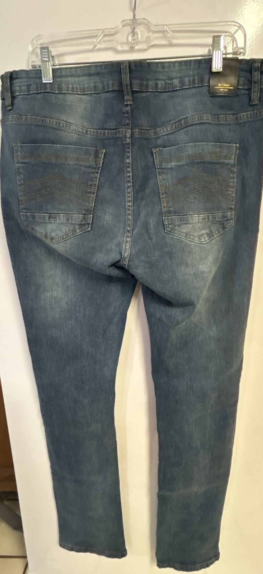 Six Lincoln Slim Fit Distressed Ripped Denim Jeans Size 34x32 Blue (321) 3