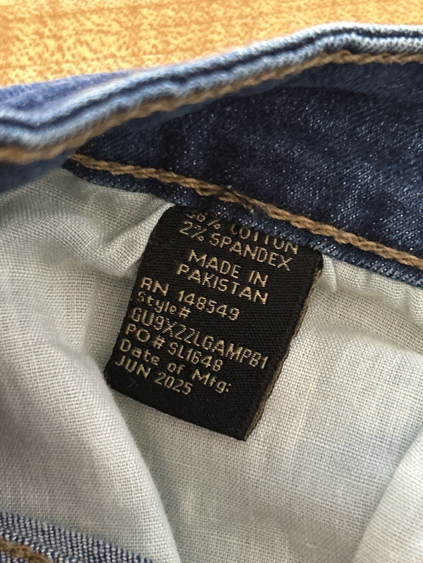 Six Lincoln Slim Fit Distressed Ripped Denim Jeans Size 34x32 Blue (321) 9