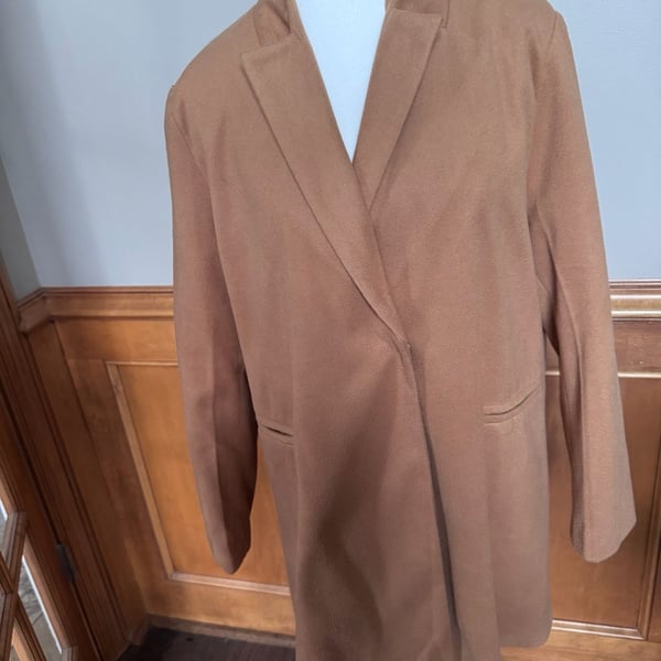 Kd. Beautiful Wool Blend Coat Size XXXL Camel Brown