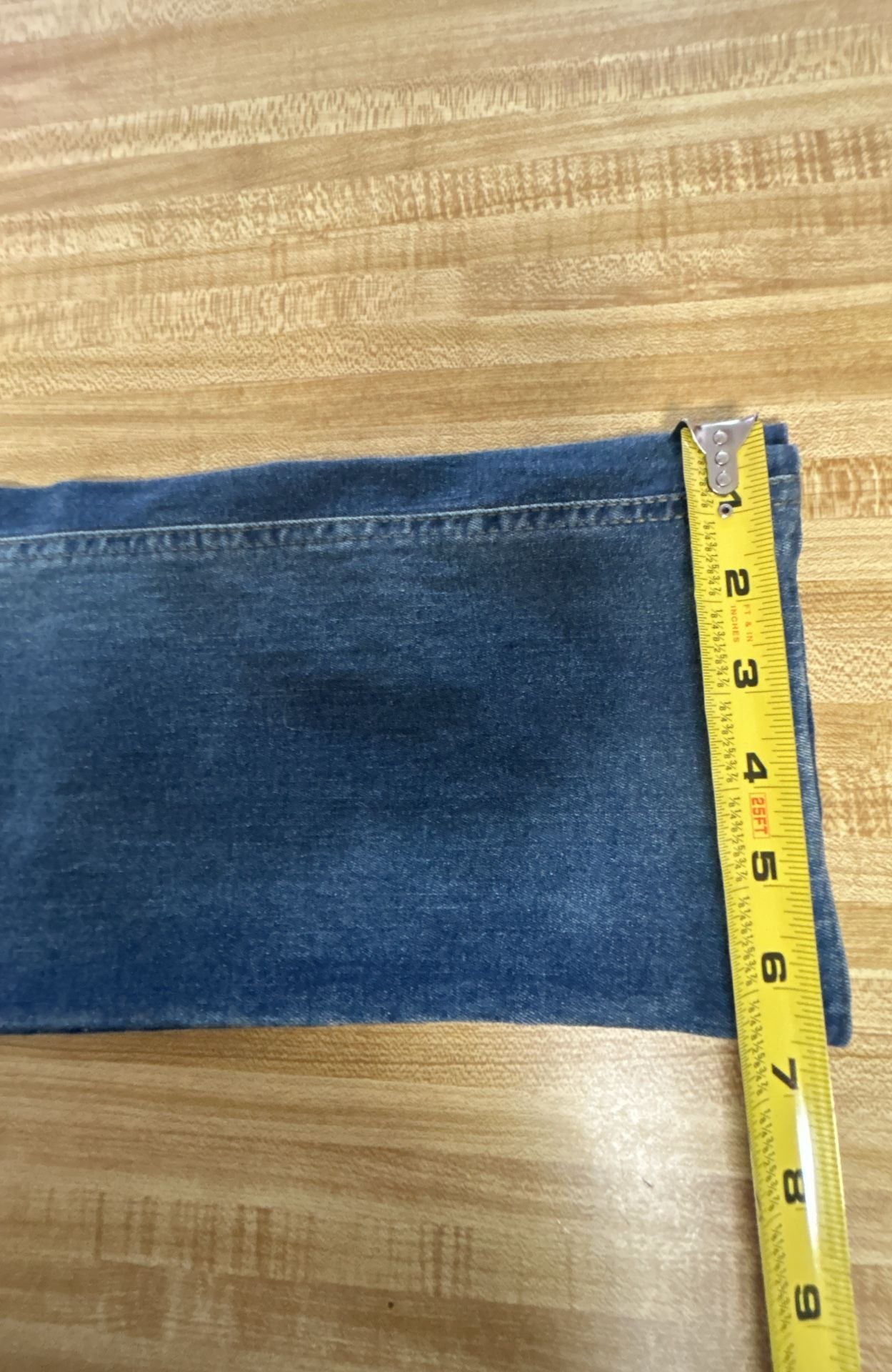 Six Lincoln Slim Fit Distressed Ripped Denim Jeans Size 34x32 Blue (321) 7
