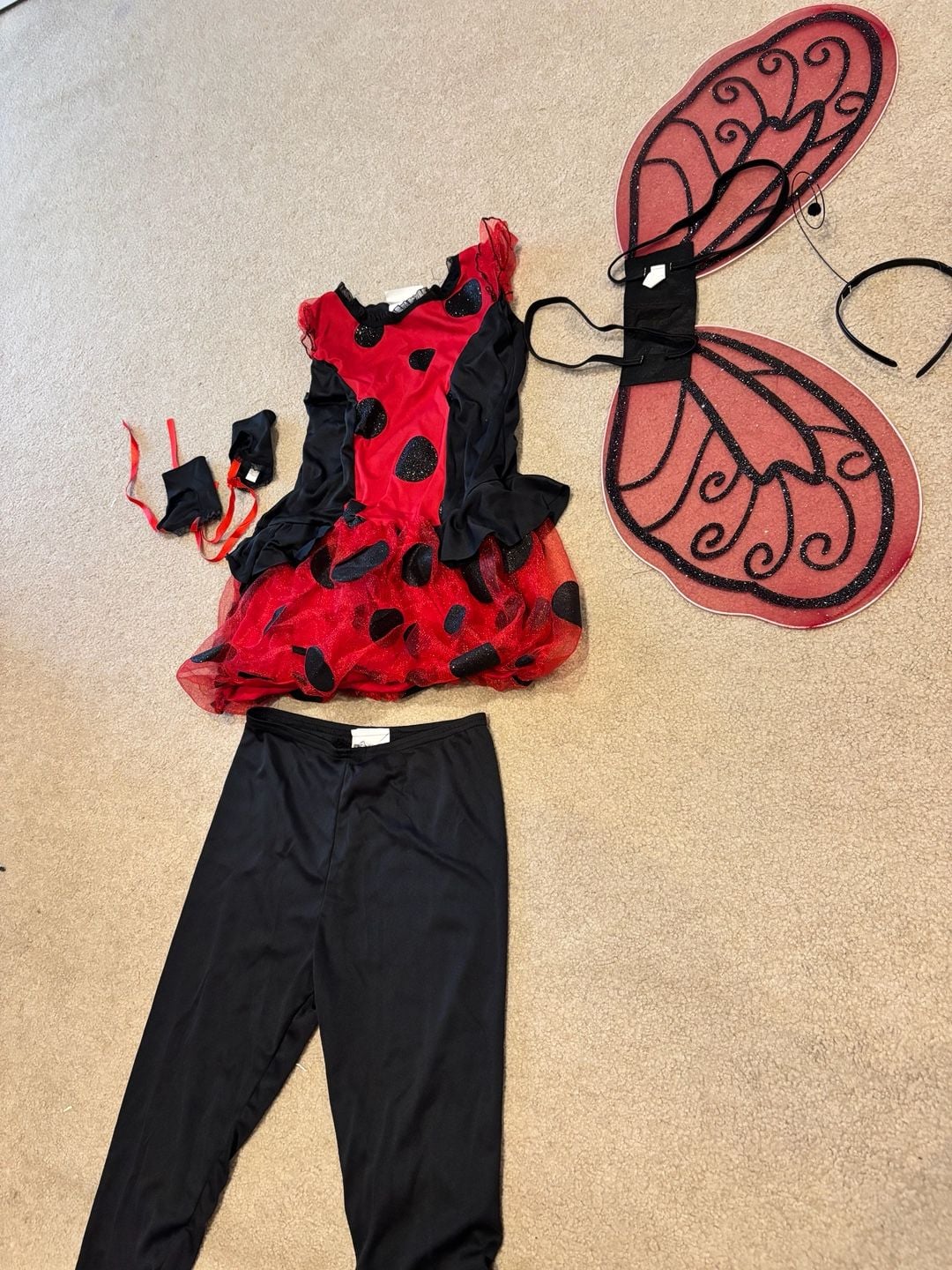 California Costumes Cute as a Bug Ladybug Halloween Costume – Girls Large Plus – Complete Set 1