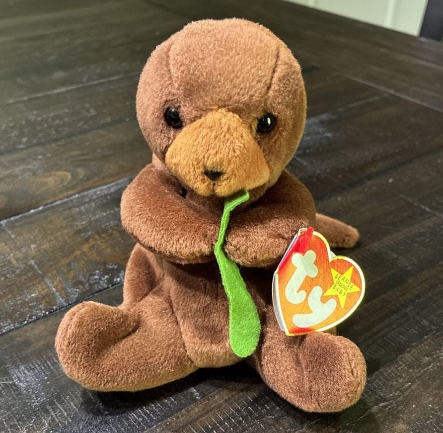 Ty Beanie Babies Seaweed The Sea Otter Plush Toy 1996 With Tags 1