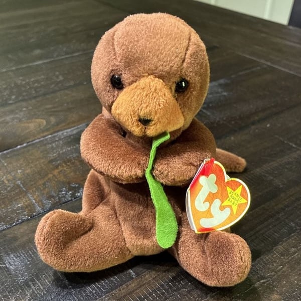Ty Beanie Babies Seaweed The Sea Otter Plush Toy 1996 With Tags
